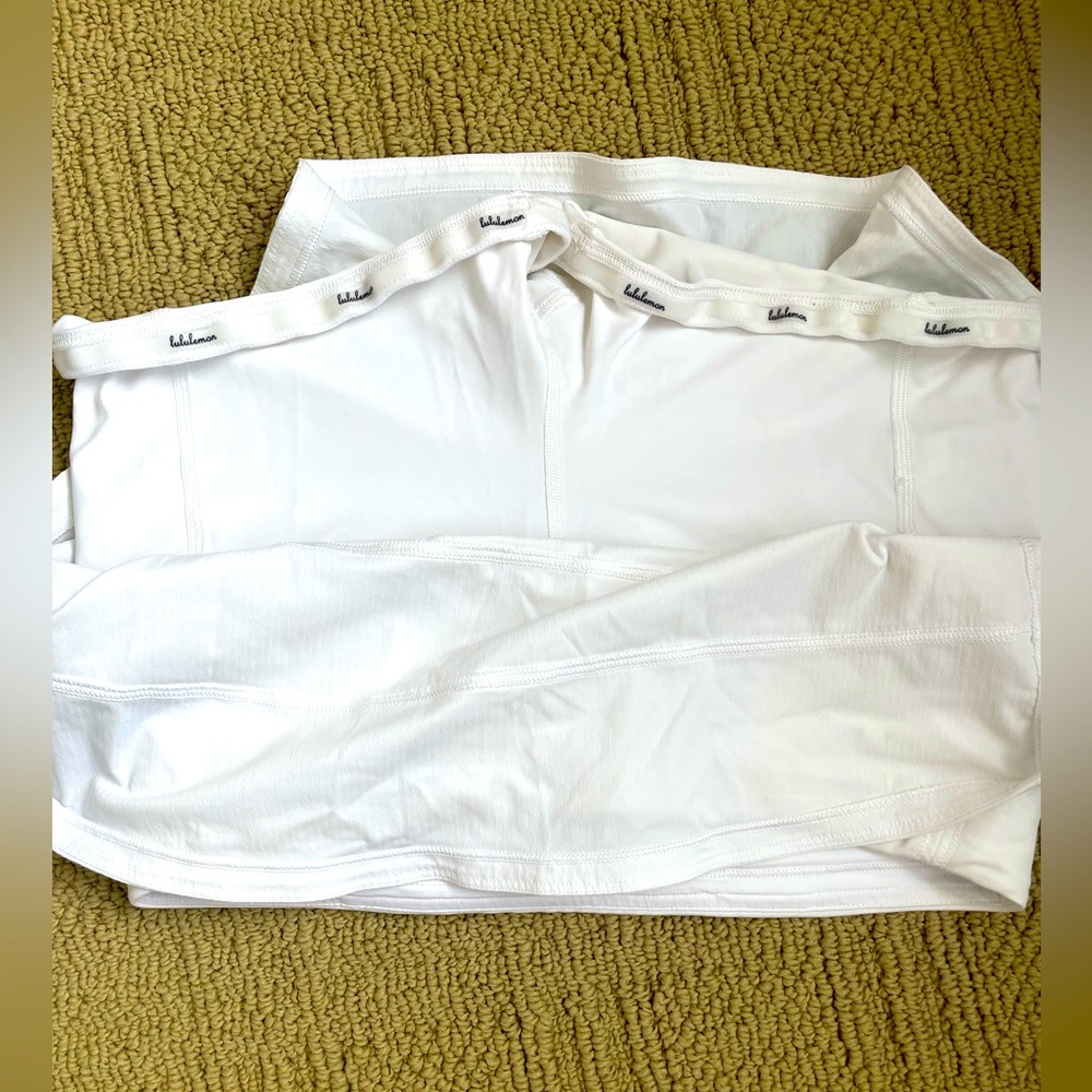 LULULEMON MID-RISE WHITE SKORT